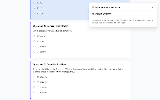Got Clue Anot? :: Help users answer questions from online quizzes by selecting a section of the page and querying LLM for answers.