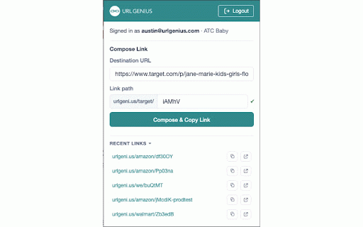 URLgenius :: Take URLgenius with you across the web and create URLgenius links from any page.
