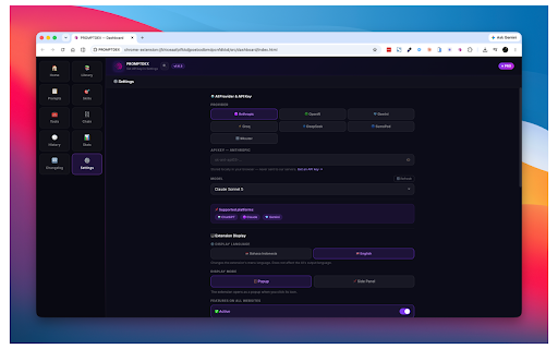 PROMPTDEX :: Optimize and sharpen your AI prompts right in the chat page — one click, no tab switching, no copy-paste.