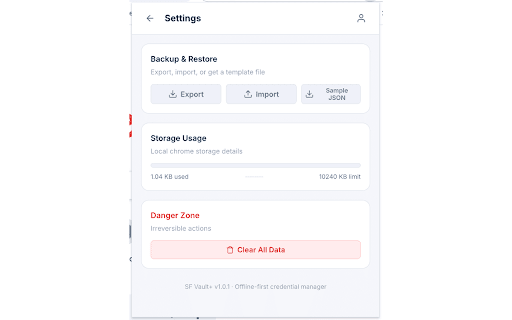 SF Vault :: Secure offline credential organizer with nested folders and login autofill for Salesforce professionals.