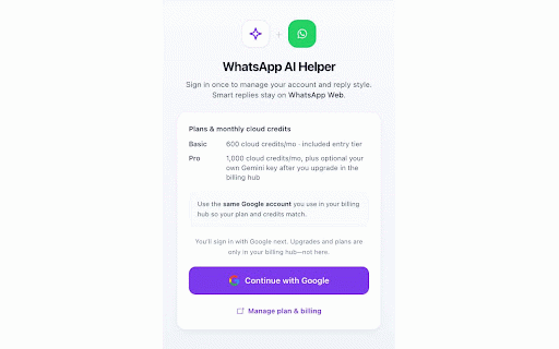 WhatsApp AI Response Helper :: AI-powered assistant that helps you craft perfect WhatsApp responses using Gemini