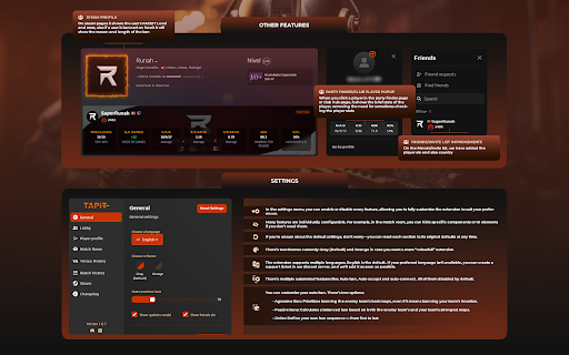 Tapit - Previously FaceitAdvanced :: Level up your Faceit experience – smarter stats, deeper insights, more control.