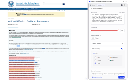 Cyware Advanced Threat Intel Crawler :: Extract and enrich threat intelligence from web pages and PDFs in real time to accelerate detection, investigation, and response