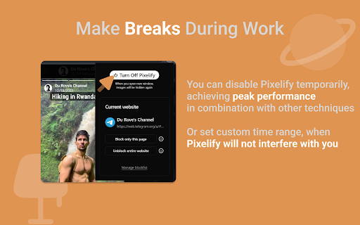 Pixelify :: Block distractive images on websites to focus and get more work done