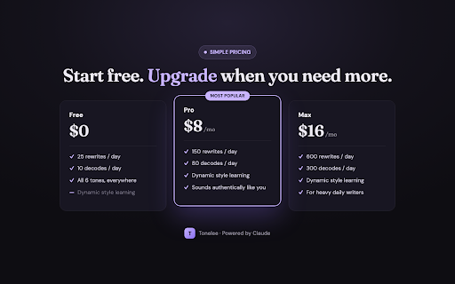 Tonelee :: Real-time tone translator. Fix passive-aggressive emails, soften harsh messages, and sound professional — instantly.
