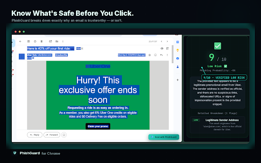 PhishGuard :: Detect phishing in emails and URLs from your browser sidebar