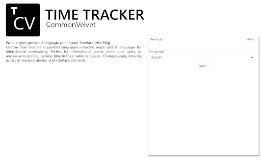 Time Tracker :: Begin monitoring your time instantly with Tracker by CommonVelvet