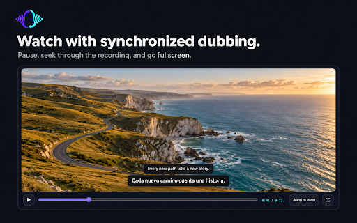 Avorythm — AI Live Dubbing & Subtitles :: Translate tab audio with AI: live dubbing, bilingual captions, independent audio mixing, and synchronized playback.