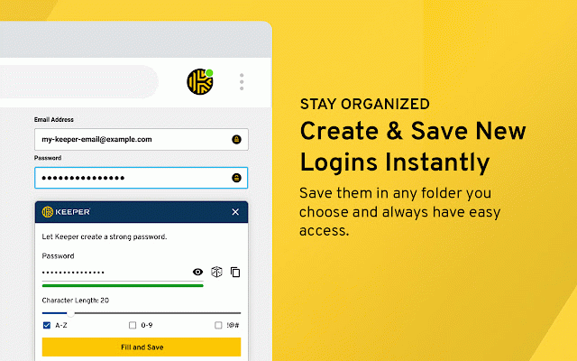 keeper password manager extension