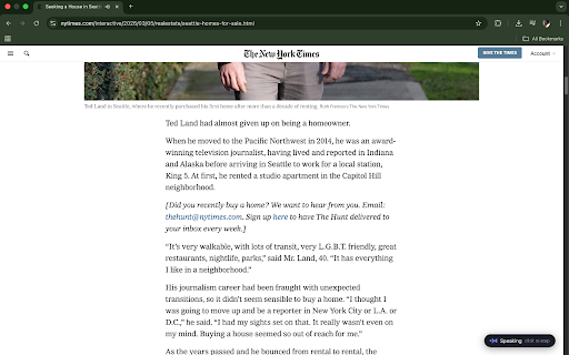 Read Aloud :: Highlight text and press Cmd+; (or Ctrl+;) to hear it read aloud. Works on web pages and PDFs.