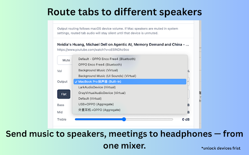 Tab Volume Mixer :: Control the playback volume of multiple browser tabs from one options page.