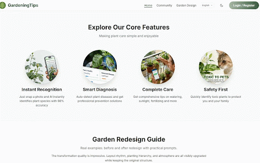 GardeningTips Plant Identifier :: No sign-in required. Identify plants from screen captures or local images.