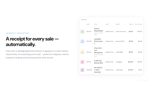 Viewnot for Whatnot :: Real-time live show analytics for Whatnot sellers. Track orders, revenue, units, and average selling price per hour — live.