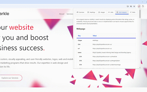 Playful Sparkle SEO Audit :: A lightweight SEO audit tool that analyzes your webpage for key SEO factors, improving SEO, user engagement, and performance.