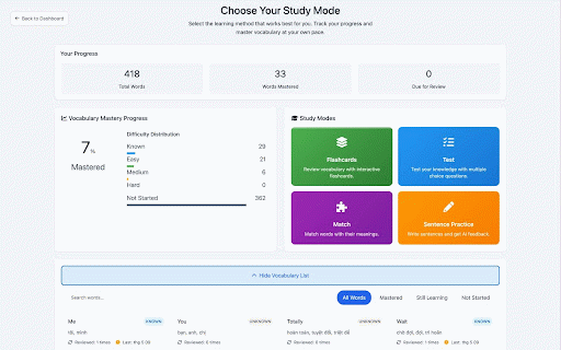 Vi Translator :: Trợ lý học từ vựng - dịch từ, giải thích cấu trúc câu và hỗ trợ bài tập