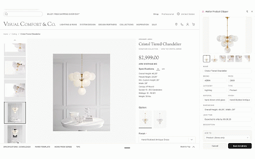 Atelier Product Clipper :: Extract products from any page and save to your Atelier library