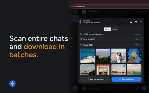 Telegram Video Downloader – Batch Download Telegram Videos & Media :: Telegram Video Downloader for private channels and groups. Batch download videos, photos, and media with pause and resume support.