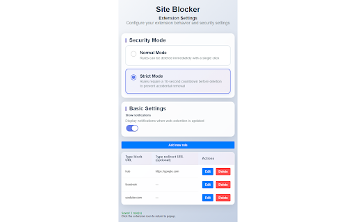 BlockDistraction – Block Site Extension :: Simple and reliable website blocker and redirect tool to help you stay focused.