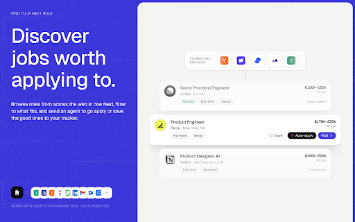 Jobmate: AI Job Search, Autofill & Auto-Apply :: The AI agent that job hunts with you: find jobs, auto-apply, autofill forms, reach hiring managers, build AI resumes, track it all.