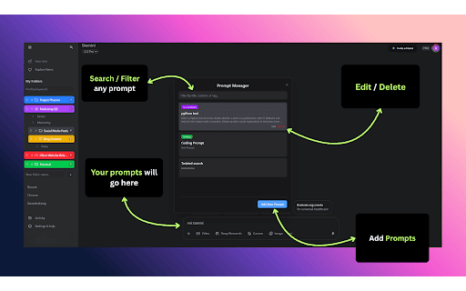 Gemini-Folders - Advanced Chat Organizer :: Gemini with Folders, Search, Prompts Manager, and more.