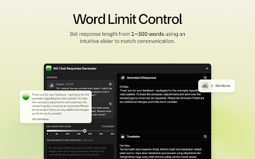 M5 Chat :: Reply faster with smart, natural, and auto-translated messages for Indonesian freelancers. Anytime, anywhere.
