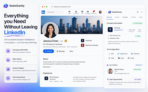 SalesGravity :: Premium LinkedIn data extraction platform for companies and prospects.