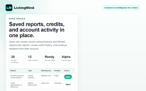 ListingMind :: Commerce intelligence for product listing analysis and marketplace research.