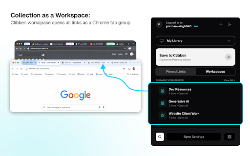Clibben :: Bookmark manager with instant search, auto-categorisation, and keyboard shortcuts. Save links without leaving your current tab.