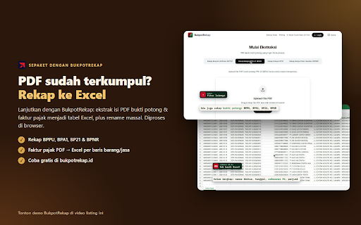 Bukpot Express :: Bukpot Express - Automated tax document downloader with period filtering for CoreTax DJP portal.