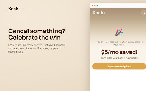 Keebi — Subscription Tracker :: Private subscription tracker — renewal reminders, calendar view, and monthly/yearly spending totals, all on your device. 🐾