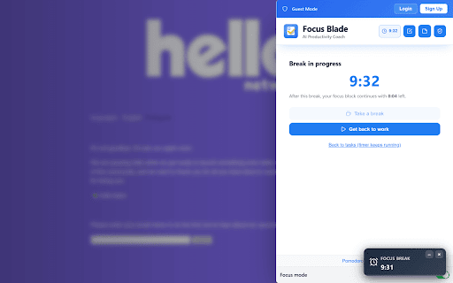 Focus Blade :: Your AI-powered productivity companion.