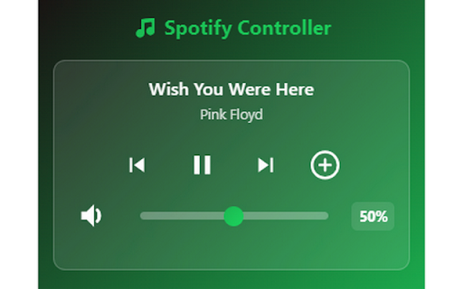 Spotify-Web Playback Controller :: Complete Spotify-Web playback control with track navigation, volume and keyboard control.