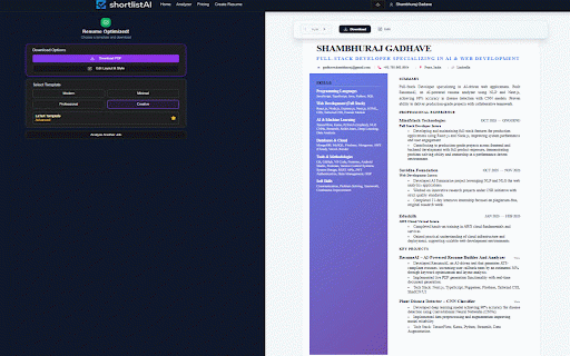 ShortlistAI Assistant :: Analyze Job Descriptions instantly with ShortlistAI.