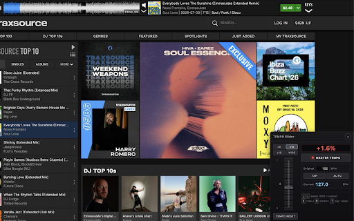 TEMPO Slider :: CDJ-style tempo / pitch keep / BPM controls for music playing in your browser.