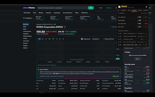 Mosaic — Free Stock Market & Economic Data :: Free live stock ticker, FRED economic data, and US treasury yields — on any webpage. No signup.