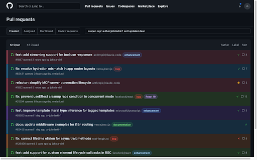 GitHub PR Colorizer :: Colorize GitHub pull request and issue rows by repository for quick visual grouping.