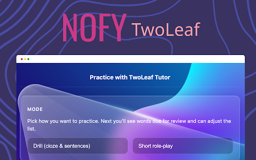 Nofy | Your vocabulary, built as you browse :: Look up English words and save vocabulary right in your browser