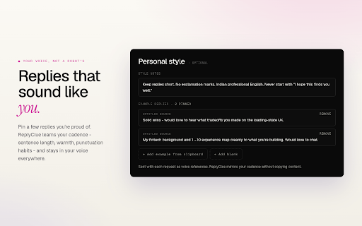 ReplyClue :: AI reply assistant Chrome extension - write better replies anywhere on the web.