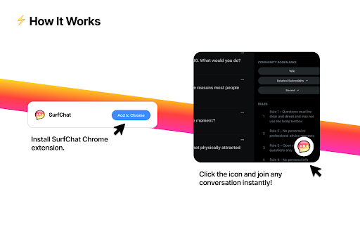 SurfChat - Chat with Anyone on Any Website :: SurfChat adds live chat to any site. Connect with others instantly while reading blogs, shopping, or surfing your favorite pages.