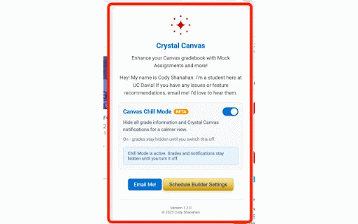 Crystal Canvas - Mock Assignments :: Boost your Canvas gradebook to the next level! Create mock assignments, see real‑time grade updates, and seamlessly integrated.