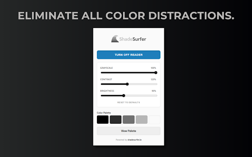 ShadeSurfer Black & White Reader Mode :: Turn any webpage into a crisp, distraction-free e-paper display for increased focus.