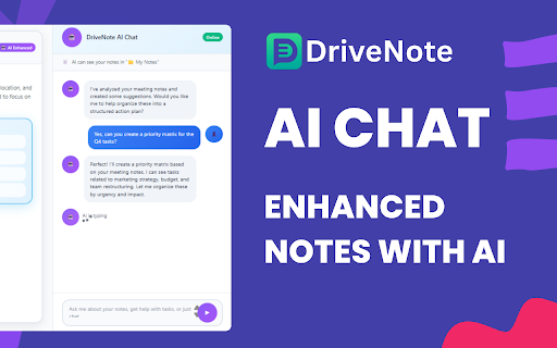 Drive Note - Notes, Todo, and Task Manager :: Professional note-taking in Chrome sidebar with AI features, Google Drive sync, and premium collaboration tools