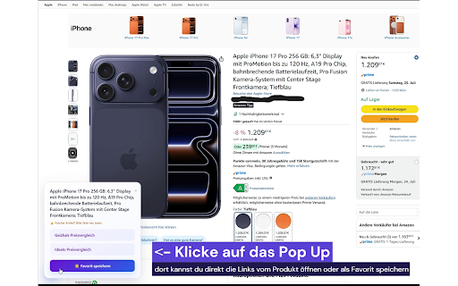 Preisvergleich: Geizhals & Idealo :: Ein Tool zum schnellen Preisvergleich von Produkten auf Geizhals und Idealo, mit Favoriten-Funktion.