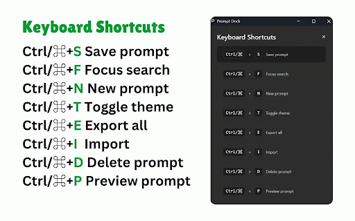 Prompt Dock :: Save and organize your AI prompts