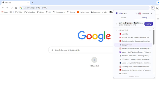 Simmark - AI Bookmark Manager :: AI-powered smart bookmark organizer. Automatically categorize and arrange your browser bookmarks with AI.