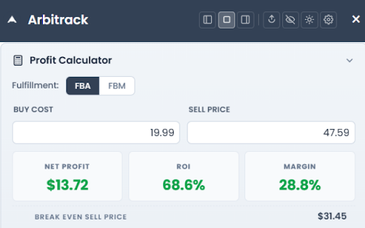 Arbitrack :: Send Amazon products to your Arbitrack Lead Bank and track price targets — right from the product page.