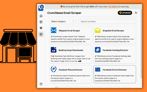 Crunchbase Email Scraper :: One-click scrape emails from Crunchbase specific profile from search engine based on your keyword as Excel/CSV/JSON/HTML/XML file.