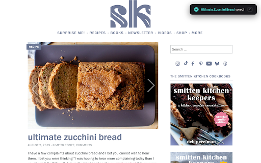 Recipe Clipper: Just the Recipe, by Halite :: Save recipes from any site with one click. Just the ingredients and steps, free, no account. Sign in to build your recipe library.