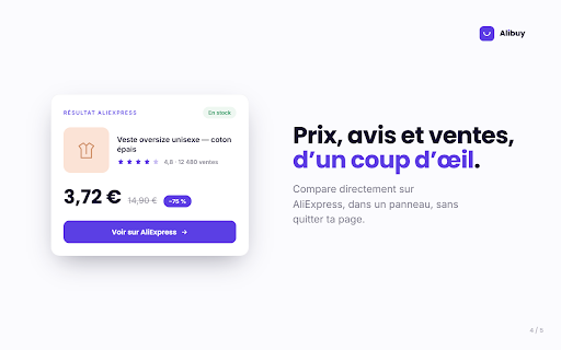 Alibuy — Recherche image AliExpress :: Clic droit sur n'importe quelle image et trouve le produit AliExpress correspondant.