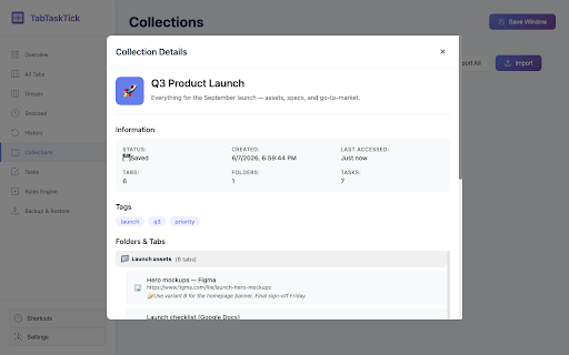 TabTaskTick: Tab & Task Manager :: Tab manager with built-in to-dos, Kanban, auto-grouping, and snooze. Local-only, no account, no tracking. Built for GTD.